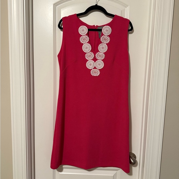 Dresses & Skirts - Pink Sundress with White Floral Details